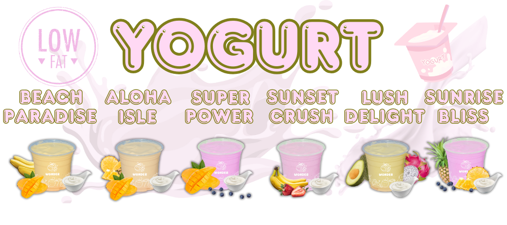 Wonder Gelato Yogurt Smoothies